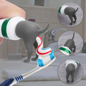 Distributeur de dentifrice amusant en forme de fesses de chien, nouveauté de la marque LM, accessoires de salle de bain en résine pour la maison - Product Image 4
