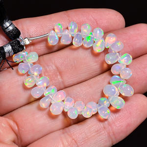 Perles d'opale éthiopienne naturelle aux prix les plus bas avec perles d'opale lisse en forme de larme et poids de 24.50 ct à vendre - Product Image 2