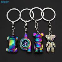 Accessoires de voiture multicolores en option avec porte-clés Porte-clés turbocompresseur Porte-clés pour pièces de voiture Cadeaux promotionnels