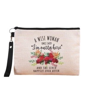 Trousse de toilette en toile avec fermeture éclair, grande capacité, pour maquillage et papeterie, forme fourre-tout, en stock, vente en gros - Product Image 3