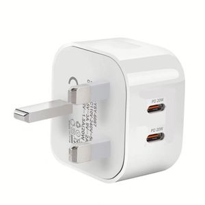 PD ที่ชาร์จสำหรับเดินทาง USB C 20W อะแดปเตอร์ที่ชาร์จแบบเร็วสำหรับ iPhone 13 14 15 16 17 PRO MAX UK 40W พร้อมระบบป้องกัน OTP และ OVP - Product Image 1