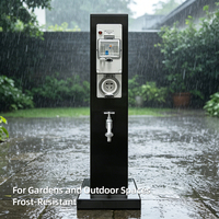 Prise d'alimentation et d'eau étanche pour jardin 10A/16A IP66 en acier inoxydable 304 avec protection contre les fuites pour cour, patio, extérieur, villa, usage commercial