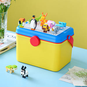 Caja de Almacenamiento Creativa para Bloques de Construcción con Cierre de Cara de Perro y Parte Superior Compatible con Lego para Organización de Juguetes Infantiles y Almacenamiento de Medicamentos - Product Image 2