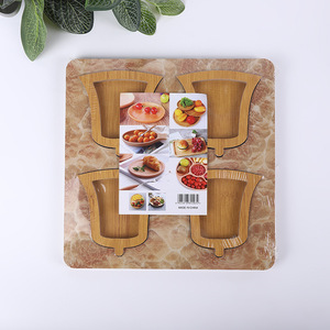 Ensemble de 4 plateaux de service en bois de Noël, assiettes à fruits pour les fêtes, décoration pour la maison et les dîners - Product Image 5
