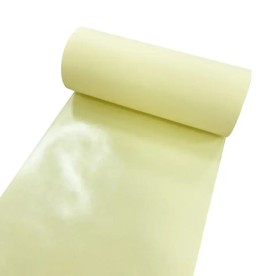 Papier spécial réutilisable 1mm d'épaisseur ruban adhésif en mousse jaune double face bâton et papier anti-adhésif enduit de silicone