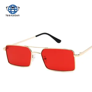 Teenyoun 작은 좁은 직사각형 선글라스 여성 얇은 작은 선글라스 브랜드 디자이너 빈티지 안경 레이디 Oculos De Sol Gafas