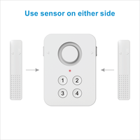 Capteur d'alarme de porte intelligent WiFi contrôlé par clavier avec notification d'application, capteur de contact Tuya pour porte/fenêtre ouverte