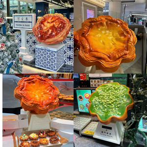 Statue <span class=keywords><strong>en</strong></span> résine surdimensionnée <span class=keywords><strong>en</strong></span> forme de croissant, peinte à la main, pour la décoration extérieure de devanture de <span class=keywords><strong>boulangerie</strong></span> française - Product Image 5