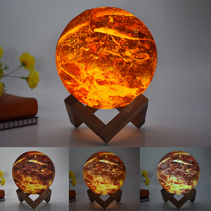 Lampe de nuit LED Saturne ronde 3D moderne, 16 couleurs, télécommande avec abat-jour blanc, lampe décorative pour la maison, le bureau, la chambre à coucher - Product Image 4