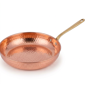 Sartén de cobre martillado con mango de aleación de aluminio, estilo vintage hecho a mano, para utensilios de cocina y uso doméstico y hotelero. - Product Image 1