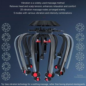 Masseur multifonctionnel haute performance en forme de tête de pieuvre pour le cuir chevelu, favorisant la relaxation et soulageant la douleur - Product Image 5