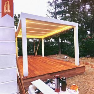 <span class=keywords><strong>Abri</strong></span> bioclimatique en aluminium télécommandé avec éclairage LED pour <span class=keywords><strong>jardin</strong></span>, patio, cour arrière, structure rétractable pergola <span class=keywords><strong>3x3</strong></span>, 3x4, 4x3, 4x6 - Product Image 1