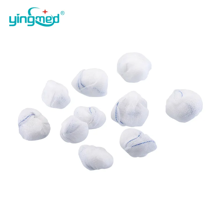 gauze ball surgical sterilized raw cotton balls synthetic dental alcohol cotton balls with high absorbency whiteness