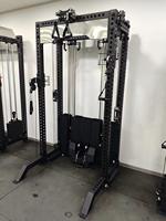 Equipo de Gimnasio Multifuncional con Polea para Ejercicios de Dorsal y Crossover, Máquina con Selección de Carga por Pin - Admite Tamaño Personalizado