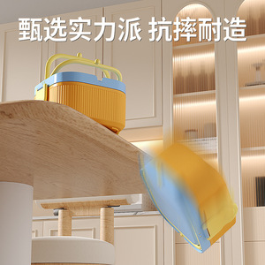 Lunch Box Rectangle <b>Plastic</b> Lid Food Grade For Children And Office Use Solid Color Microwave Safe - Product Image 3