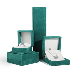 Cajas de Joyería de Terciopelo Verde para Pulseras, Collares, Colgantes y Anillos, Cajas para Empacar Joyas - Product Image 1