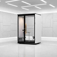Cabine de bureau modulaire portable Comine, insonorisée, acoustique, avec verre trempé de 6 mm, pour un lieu de travail moderne, une école, un entrepôt, un hôtel