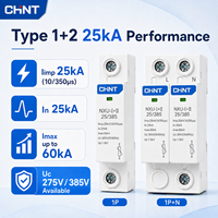 Dispositif de protection contre les surtensions CHINT NXU-I+II 25kA Type 1+2 275V 385V Rail DIN SPD