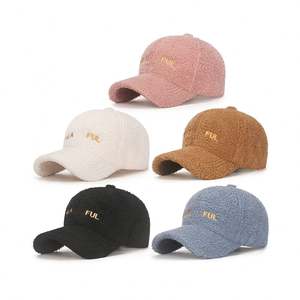 Baseball <b>Caps</b> Adjustable Teddy Fleece Sport <b>Cap</b> <b>Winter</b> Sherpa Hat for Women Men - Product Image 1