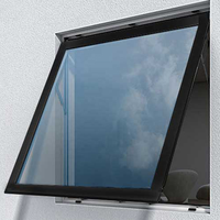 Fenêtres pour maisons, aluminium acoustique, double vitrage, verre trempé, fenêtre pivotante extérieure, bureau, bâtiment résidentiel