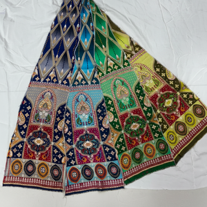 Lehenga kali ผ้าแจ็คการ์ดวิสโก้แท้พิมพ์ลาย pogisan สำหรับผู้หญิงขายส่ง - Product Image 1