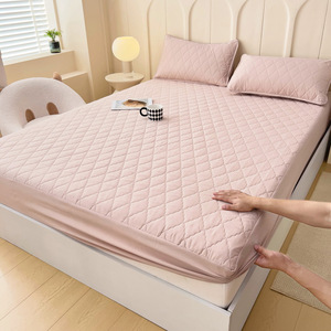 A prueba de polvo, Sábana bajera impermeable, Funda de colchón, resistente a la orina, Color sólido clásico, <span class=keywords><strong>colcha</strong></span> cómoda para el hogar - Product Image 1