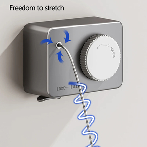 Séchoir à <span class=keywords><strong>linge</strong></span> rétractable invisible <span class=keywords><strong>pour</strong></span> balcon, <span class=keywords><strong>corde</strong></span> à <span class=keywords><strong>linge</strong></span> extérieure rétractable de 4,2 m - Product Image 5