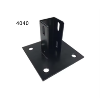 Accessoires pour profilés en aluminium en gros, support de fixation fixe, plaques de montage en acier au carbone, plaques de montage au sol