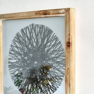 Décoration murale rustique carrée style ferme, artisanat en bois encadré, pour salon - Product Image 5