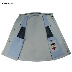 Corbona - Casaco de algodão para homens, casaco de manga comprida, casaco de outono quente e grande, corta-vento com vários bolsos, moda casual primavera parka