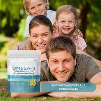 HDK Omega 3 Softgels 2500mg Huile de Poisson 2250mg EPA DHA Complément de Soutien Immunitaire 300 Gélules OEM ODM Marque Privée