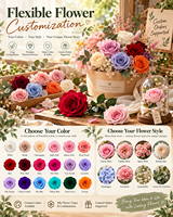 Kotak Hadiah Ganda Buatan Tangan Custom, Beruang Manis, Bunga Artifisial Campuran, Tempat Penyimpanan Perhiasan, Hadiah Ulang Tahun, Pernikahan, Valentine