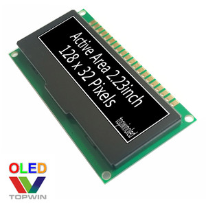 2.23 "2.23นิ้ว128x32ความละเอียดสีฟ้าโมดูล OLED ssd1305 TW28320230B01 SPI พอร์ตขนานโมดูล OLED - Product Image 4