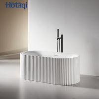 Baignoire autoportante en acrylique blanc mat, vente directe d'usine