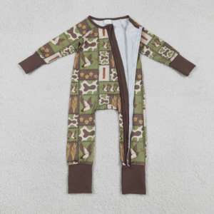 Combinaison courte à manches courtes pour bébé fille, motif canard gris, coton et élasthanne, confortable, décontractée, vente en gros ODM, SR3682 - Product Image 3