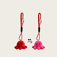 Porte-clés en peluche bonhomme de neige réversible, double face, logo personnalisé, durable, animal en peluche doux, breloque de sac pour cadeau