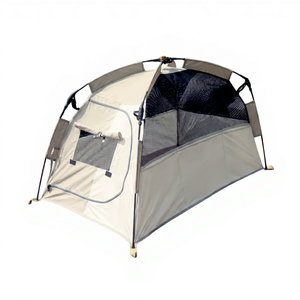 CAMPTOWN Outdoor Pet <b>Tent</b> Beige Mesh Quick Setup One Bedroom Portable Shelter for Camping Gear - Product Image 1