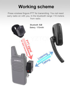 Anysecu Manos Libres AC-BHERDT-K1 Inalámbrico K1 Plug para Baofeng UV-82 UV-5R TH-UV8000D AC-BHERDT-K1 Anysecu Manos Libres - Product Image 2