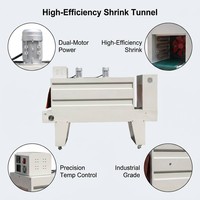 Machine d'emballage sous film rétractable semi-automatique à barre en L, double moteur, équipement d'emballage électrique pour l'eau en bouteille