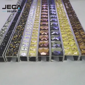 JECA-tiras de aluminio para decoración de pared de baño, perfiles de azulejos de Metal, varios colores, nuevo estilo