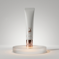 Tube de brillant à lèvres vide haut de gamme en aluminium/plastique avec embout en silicone et bouchon à vis, rose mat, logo personnalisé, emballage élégant