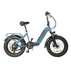 2022 DYU Pin Xe Đạp Điện Ebike 20 ''Mới Bàn Đạp Lốp Béo 500W Xe Đạp Điện Xe Máy Gấp Asis