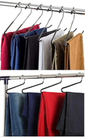 Les cintres lâches de pantalon halète les cintres de Jean, les organisateurs faciles de glissière de pantalon à extrémité ouverte