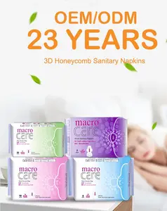 Macro Care Anion Biodegradable Herbal Eco Friendly Wholesale Organic Cotton Lady Cheap Sanitary Towel Pads Women Napkin