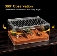 Boîte d'Habitat Intégrée en Acrylique Transparent Haute Définition, Non Assemblée, Réutilisable et Écologique pour Reptiles - Vente en Gros Usine