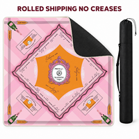 Jeu de tuiles de mahjong américain personnalisé sur le thème du champagne, acrylique orange vibrant avec gravure double face