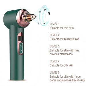 Custom logo Vacuum Blackhead Remover with 6pcs Suction Heads Face Nose Cleaning Electric Rechargeable Vacuum Blackhead Remover - Product Image 2