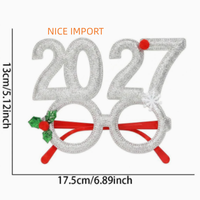 Lunettes de Noël rouges en forme de cloche, décorations de Noël, lunettes de Noël pour enfants, fournitures de fête, articles de Noël, montures
