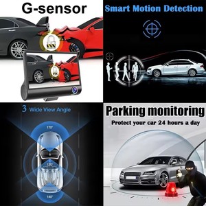 <span class=keywords><strong>4</strong></span> Inch Touchscreen Rijden Vide Recorder 1080P Auto Dvr Dashcam <span class=keywords><strong>3</strong></span> Lens Voor Achteruitrijcamera Auto Black Box Camera Voor Voertuig