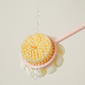 Bath <b>Brush</b> Long Handle Flower Shape Soft Bristle Back Scrubber Shower Cleaning Tool - Product Image 3